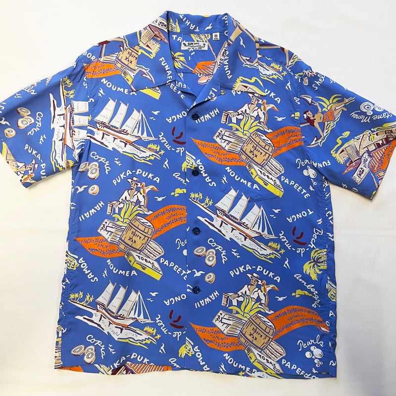 SUN SURF サンサーフ SHORT SLEEVE RAYON ALOHA SHIRT ア