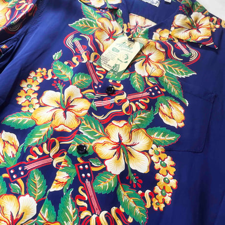 SUN SURF サンサーフ ALOHA SHIRT アロハシャツ『BLESSING GIFT FROM HAWAII SS39212 128.ネイビー