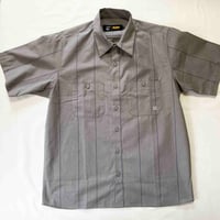 BLUCO ブルコ GARAGE STRIPE WORK SHIRT ストライプワークシャツ 153-21-118 グレイ