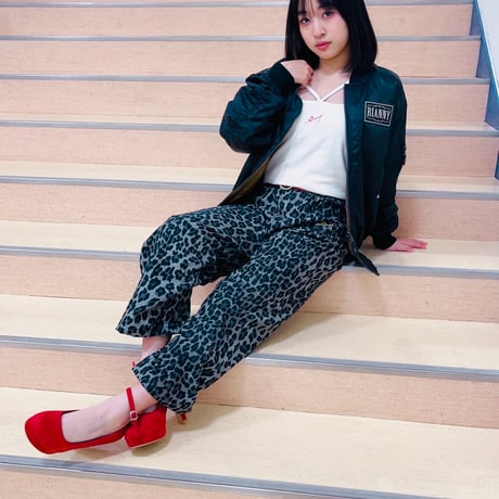 ヒョウストレートパンツ