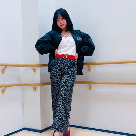 ヒョウストレートパンツ