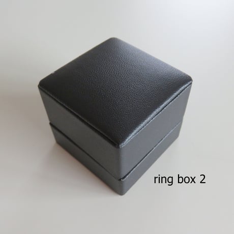 ギフトBOX　リング1本開閉　革風ブラック