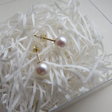 Baby pearl earring　一粒アコヤ真珠ピアス 4mm　K18【受注生産】