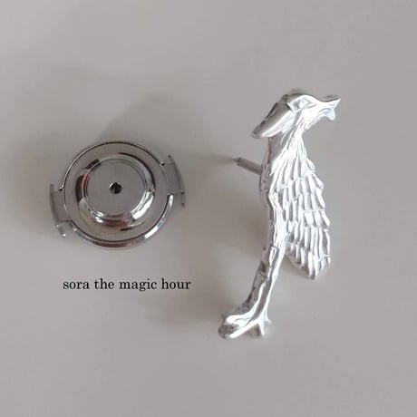 ハシビロコウタックピンL/M/S ラペルピン ブローチ |ジャケットスーツに似合う！おしゃれ男子、ハシビロ好きに個性的なシルバーアクセサリー