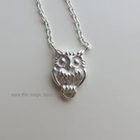 ふくろうのシルバーネックレス　owl silver necklace silver 925 handmade