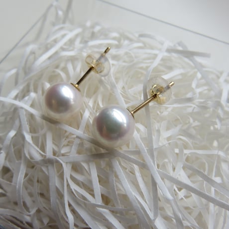 Baby pearl earring　一粒アコヤ真珠ピアス 4mm　K18【受注生産】