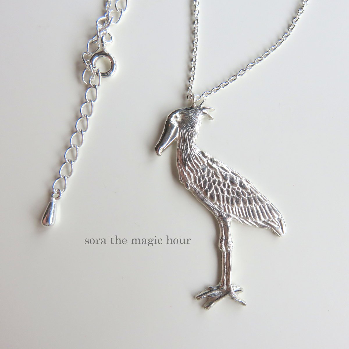 ハシビロコウ ネックレス（L） Shoebill necklace | sora the ma...