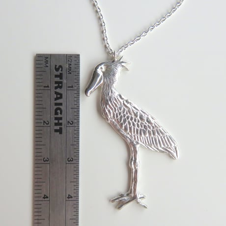 ハシビロコウ　ネックレス（L）　Shoebill necklace