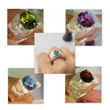 ホッキョクグマがハグをするリング　silver925　シロクマ好きさんへ　【受注生産】