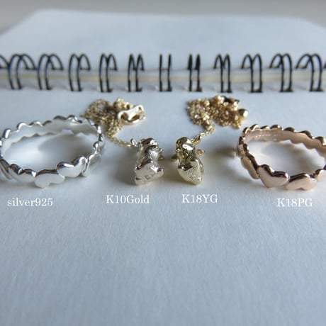 K18ゴールドのハート♥ピンキーリング　つけっぱなしゴールドリング普段使いのジュエリー