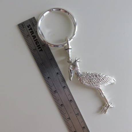 動じないハシビロコウ　キーリング（L）動かない鳥　Shoebill keyring