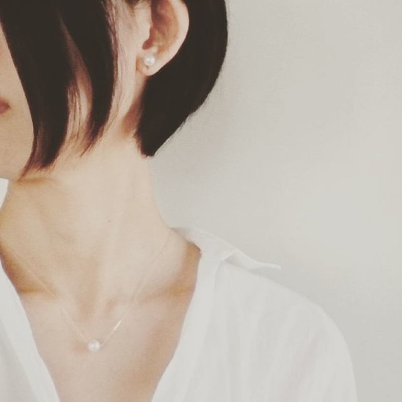 一粒ピアス アコヤ真珠 6mm K18 | sora the magic hour jewelry