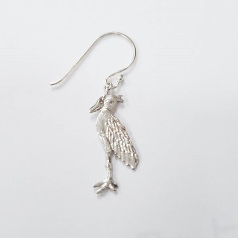 ハシビロコウ フックピアス（M） Shoebill 大人かわいいリアルな