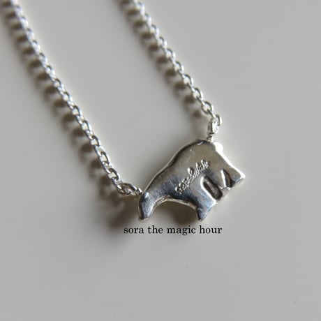 ホッキョクグマ　ネックレス　Polar bear　silver925　しろくま
