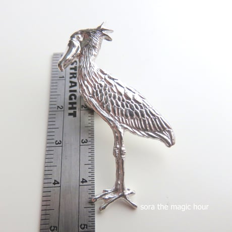 ハシビロコウタックピンL/M/S ラペルピン ブローチ |ジャケットスーツに似合う！おしゃれ男子、ハシビロ好きに個性的なシルバーアクセサリー