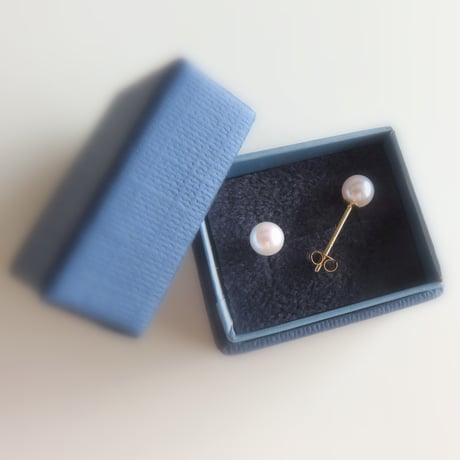 Baby pearl earring　一粒アコヤ真珠ピアス 4mm　K18【受注生産】