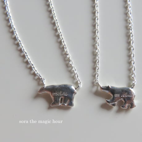 ホッキョクグマ　ネックレス　Polar bear　silver925　しろくま
