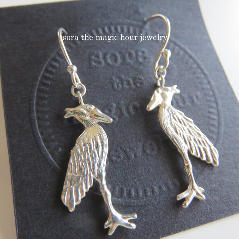 ハシビロコウピアス（ブルー） ハシビロコウ フックピアス（M