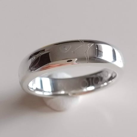silver925　ペンギン好きさんのおそろいリング　ペンギン刻印マリッジリング　ペアリング【受注生産】