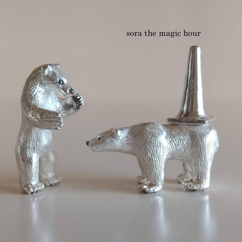 ハンドメイド　シロクマの親子と雪の結晶のストラップ　ファスナーチャームにも変更可 ハンドメイド シロクマの親子と雪の結晶のストラップ ファスナー