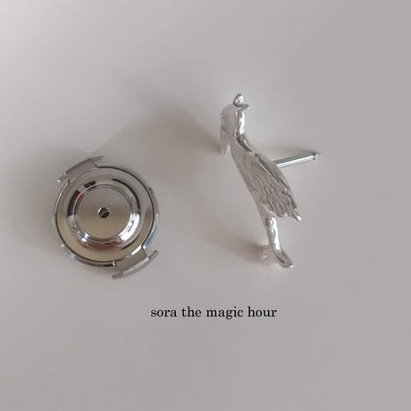 ハシビロコウタックピンL/M/S ラペルピン ブローチ |ジャケットスーツに似合う！おしゃれ男子、ハシビロ好きに個性的なシルバーアクセサリー