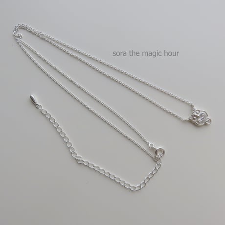 ふくろうのシルバーネックレス　owl silver necklace silver 925 handmade