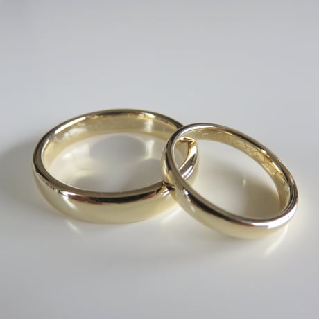 K18ゴールド　海の生き物好きさんの結婚指輪　海の生き物刻印マリッジリング　ペアリング【受注生産】