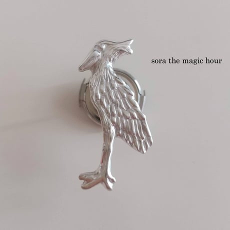 ハシビロコウタックピンL/M/S ラペルピン ブローチ |ジャケットスーツに似合う！おしゃれ男子、ハシビロ好きに個性的なシルバーアクセサリー