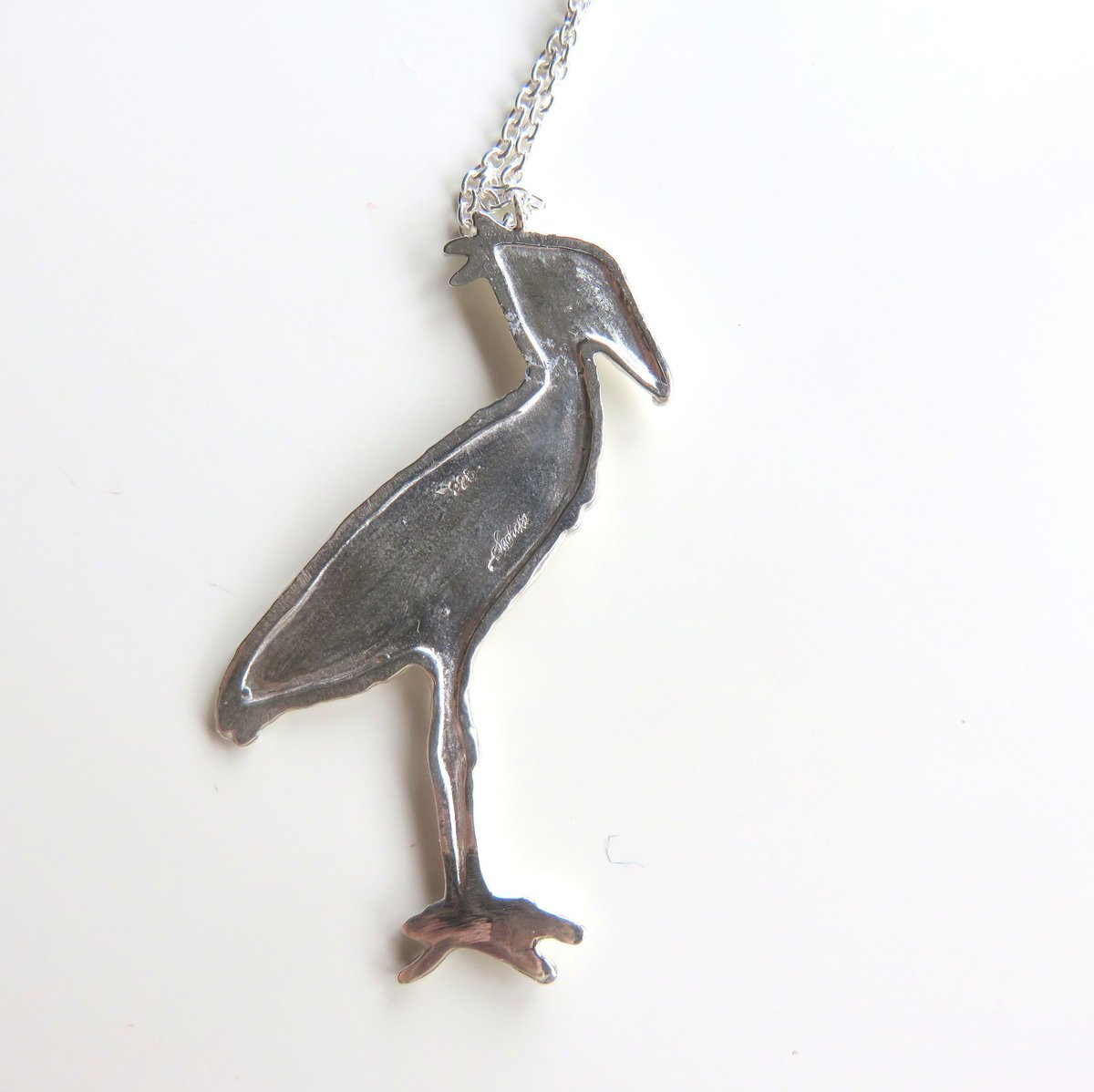 ハシビロコウ ネックレス（L） Shoebill necklace | sora the ma