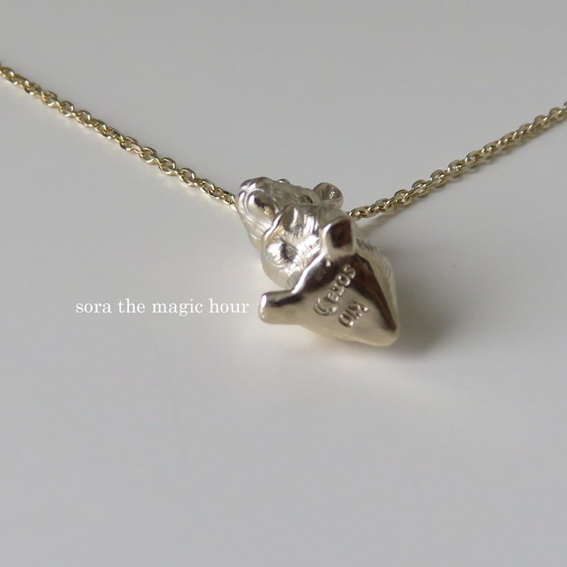 アクセサリー Sora ハムスターのネックレス たっち K10・K18ゴールド【受注生産