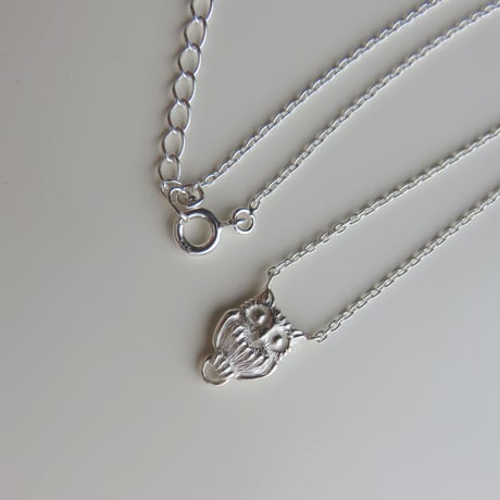 ふくろうのシルバーネックレス　owl silver necklace silver 925 handmade