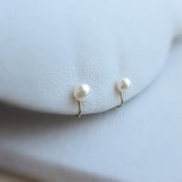 一粒イヤリング　アコヤ真珠 7～8mm　K10　【受注生産】