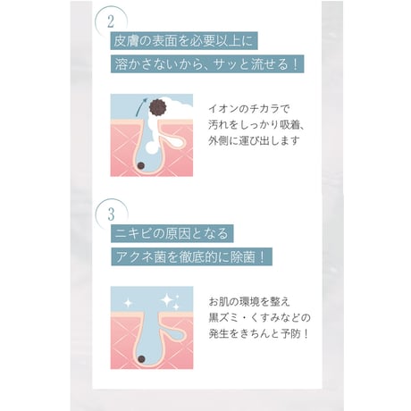 会員特別価格【Mion洗顔】石鹸ゼロ！イオンで洗う新発想洗顔フォーム　電解水使用