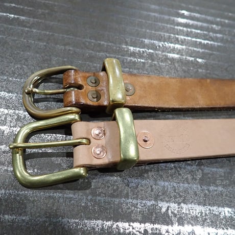【※受注販売】REW10 LEATHERS RIVETED BELT NATURAL