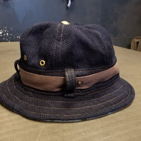 REW10  HAT   INDIGO SASHIKO