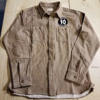 REW10　HEAVY FLANNEL SHIRTS GRAINED BROWN