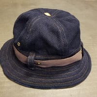 REW10  HAT   INDIGO SASHIKO