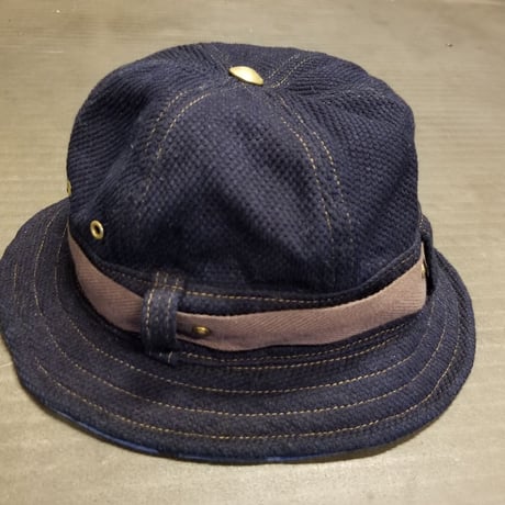 REW10  HAT   INDIGO SASHIKO