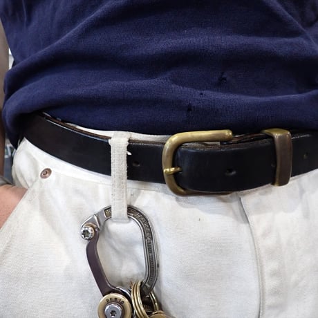 【※受注販売】REW10 LEATHERS RIVETED BELT NATURAL