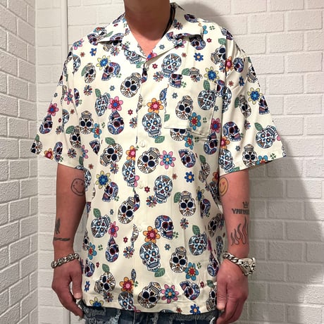 RE NEW/Mexican skull summer shirts