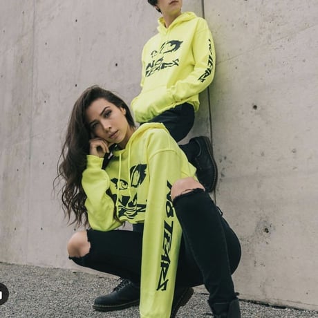 Petals and Peacocks/No Tears Hoodie Neon Yellow