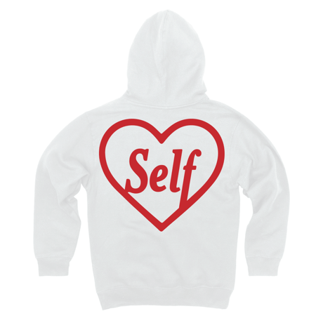 Petals and Peacocks/Love Hoodie White