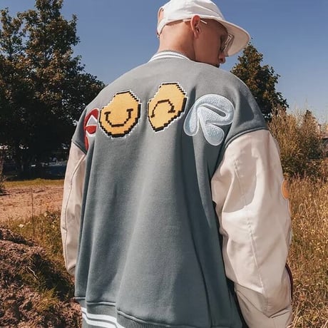 WOSS.official/ SMILE  Varsity  Jacket