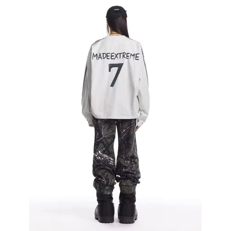 MADE EXTREME/ Paint LongSleeve Tee "LIGHT GRAY"