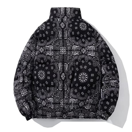 WOSS.official/BANDANA  Puffer Jacket BLACK