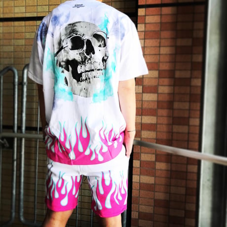 BOOHOO × Migos /Flame oversize Tshirts WHITE