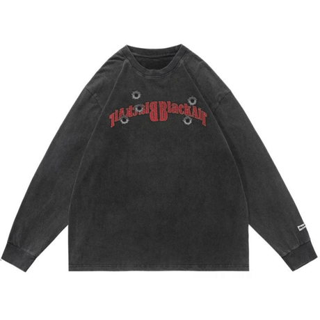Mismatch NYC/Washed Black  GUN Longsleeve Tee