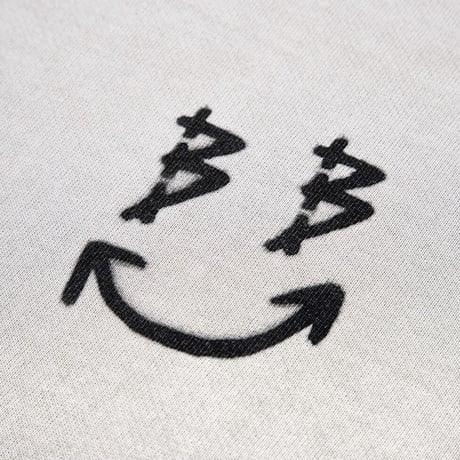 BLACK BLOND/BB logo smile  Hoodie  "IVORY"