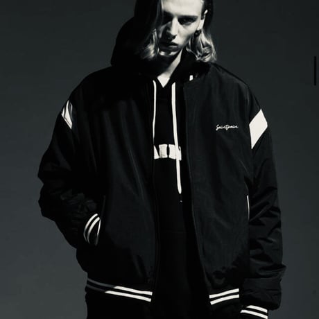 SAINT PAIN/Reversible Varsity Quilting  Jacket
