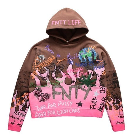 FNTY/Flying FLAME Hoodie TAN